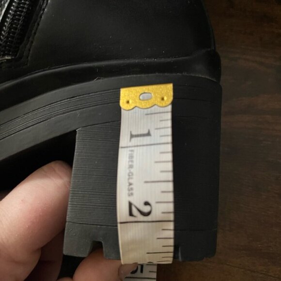 Jeffrey Campbell Women's Tracker Block-Heel Platform Booties Size 9.5 Leather - Picture 12 of 13